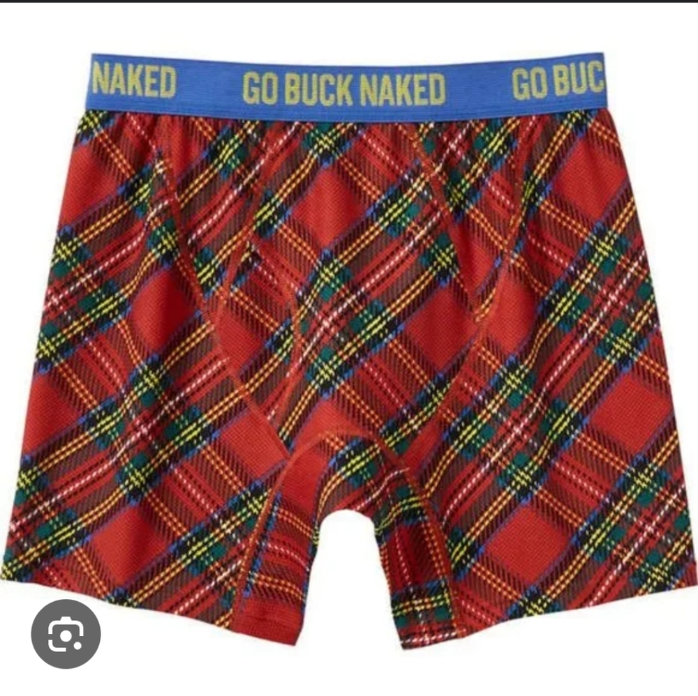 NWT Duluth Trading Co. Plaid Buck Naked Boxer Briefs Medium
